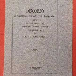 Discorso in commemorazione dell'Editto Costantiniano.