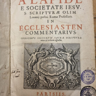 Commentarius in Ecclesiasten, Canticum Canticorum et Librum Sapientiae.