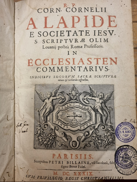 Commentarius in Ecclesiasten, Canticum Canticorum et Librum Sapientiae.