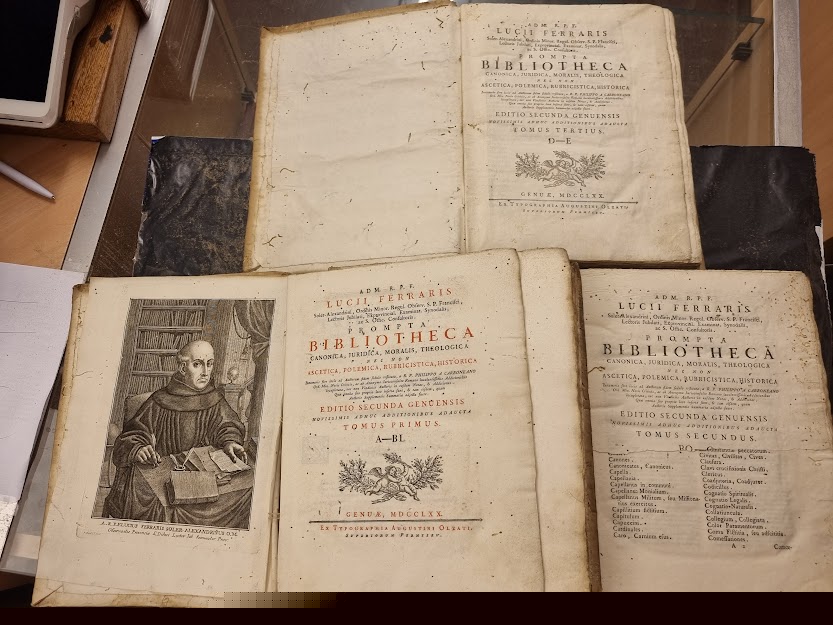 Prompta Bibliotheca Canonica, Juridica, Moralis, Theologica nec non Ascetica, Polemica, Rubricistica, Historica. Editio secunda genuensis.